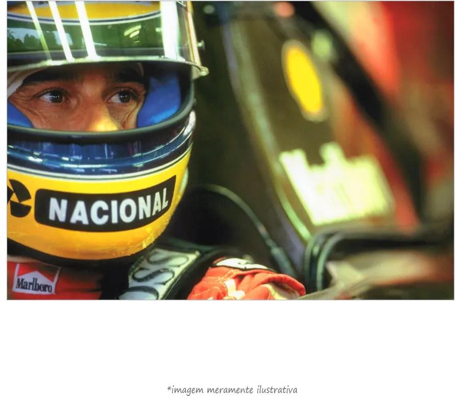 Poster Ayrton Senna - Capacete Amarelo (20x30cm, Apenas Impressão)