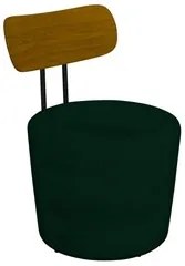 Kit 2 Poltronas Decorativas Redondas 53cm Le Moon M22 Veludo Verde - M