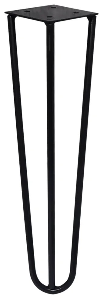 Kit 8 Pés de Metal 25 CM Hairpin Legs Mesas de Centro Puffs Preto G41