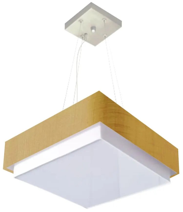 Lustre Para Sala de Jantar Vivare Md-4404 Cúpula em Tecido 50x50cm