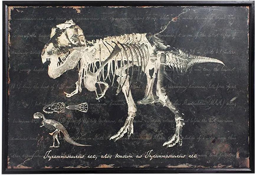 Quadro Esqueleto de Tiranossauro Oldway - 120x80 cm
