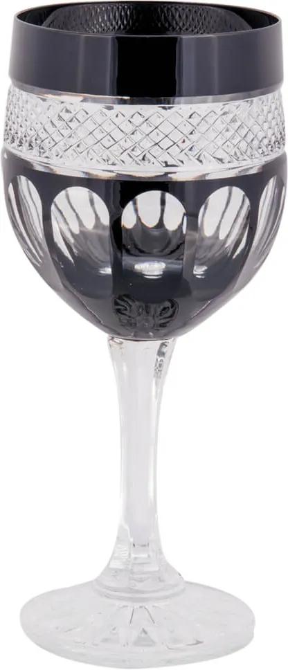 Taça de Cristal Lodz para Vinho de 240 ml - Black
