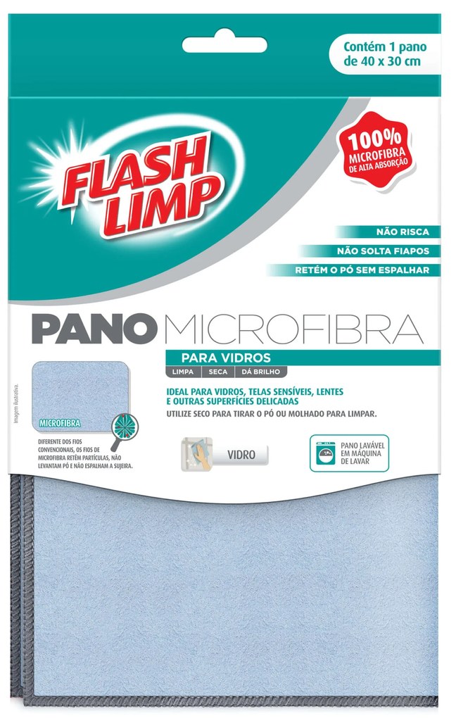 Pano Microfibra Para Vidros