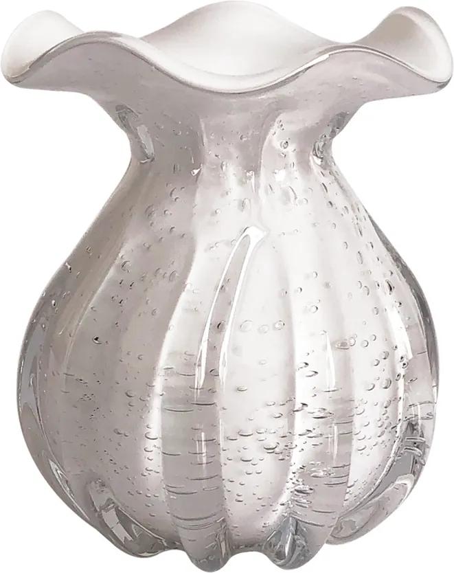 vaso de vidro TAYLA 13cm branco murano Ilunato OD0010