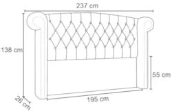 Cabeceira Cama Box Casal King 195cm Provença Z37 Veludo Chumbo - Mpoze