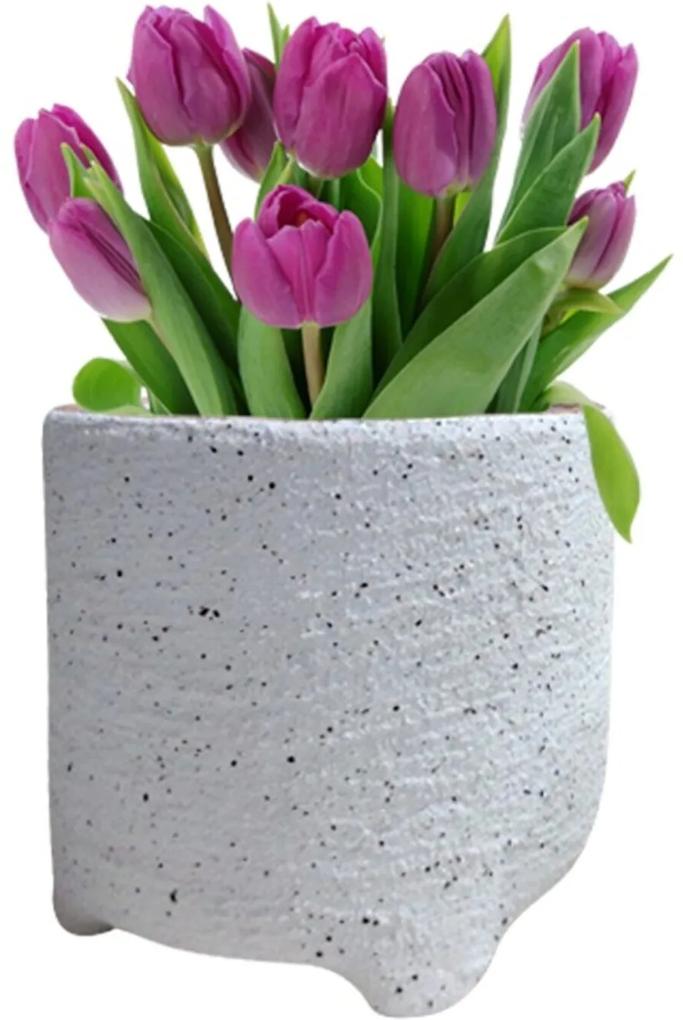 Vaso Decorando Com Classe Cerâmica Arenoso G 15 x 14cm