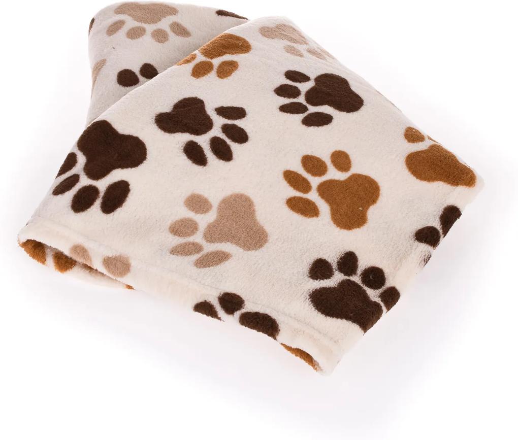 Manta Cobertor em Microfibra Para Cachorro Creme - Meu Pet