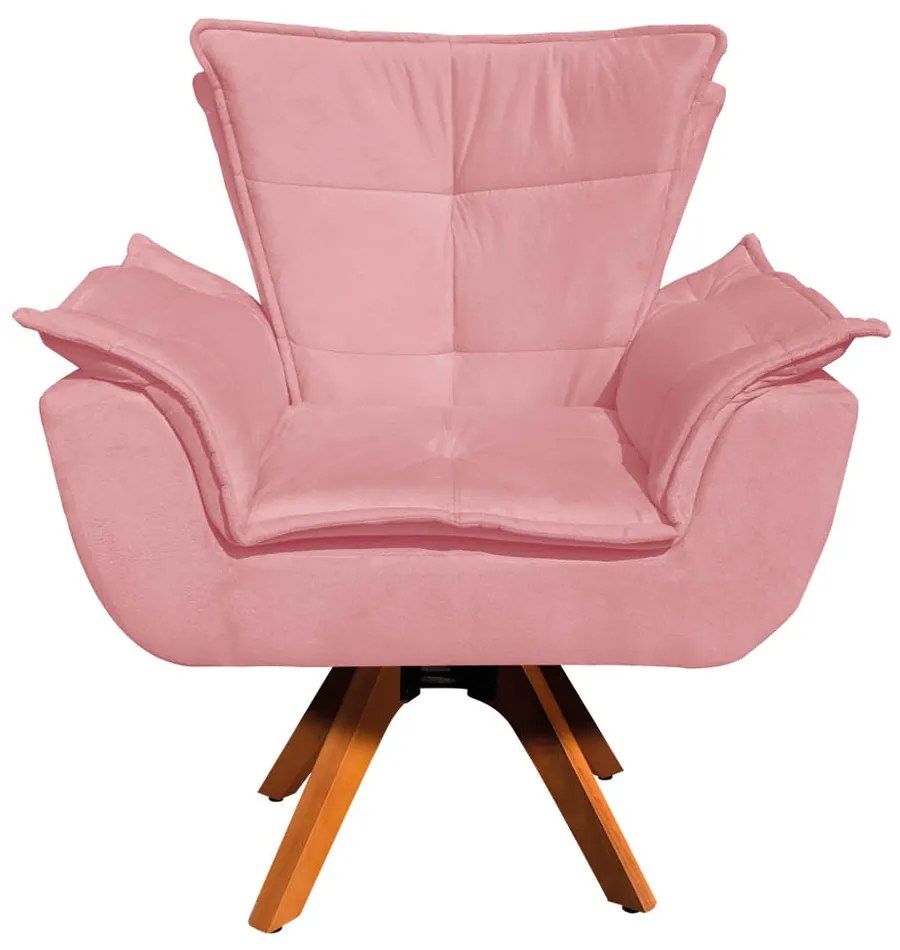 POLTRONA GIRATORIA OPALA SUEDE ROSE BASE