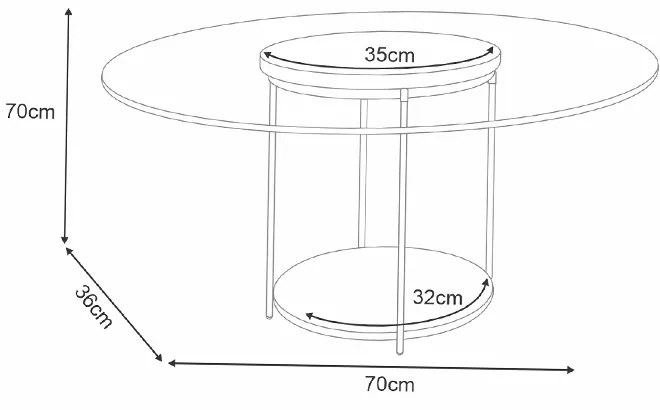 Mesa de Centro Sky Sala de Estar com Tampo em Vidro Pés em Aço Cinamomo G26 - Hb Móveis