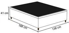 Base para Cama Box Baú Casal 138x188cm Hit I02 Corano Preto - Mpozenat