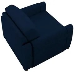 Poltrona Decorativa para Sala de Estar 98cm Amaranto M22 Veludo Azul M