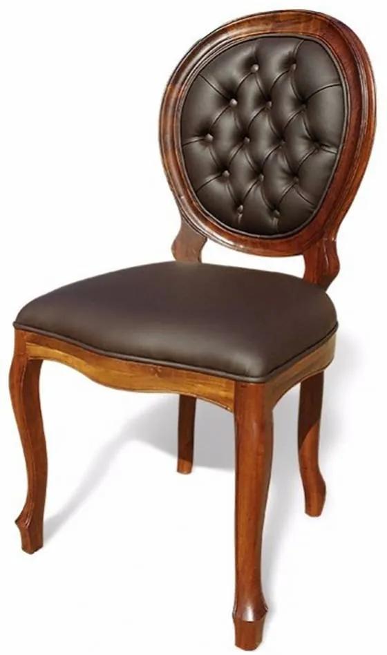 Cadeira Imperial Capitonê Madeira Maciça Design Clássico Peça Artesanal