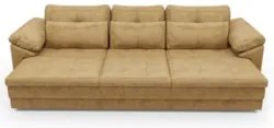 Sofá Retrátil 4 Lugares Para Sala 332cm Dijon Couro Bege S07 - Mpozena
