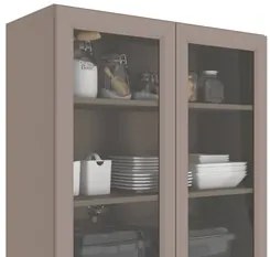 Armário de Cozinha Modulado 5 Peças Com Pia Inox CJ3 Duna P09 Fumê - M