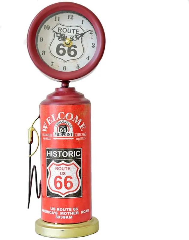 Relógio De Mesa Bomba De Combustível Historic Route 66 Retrô