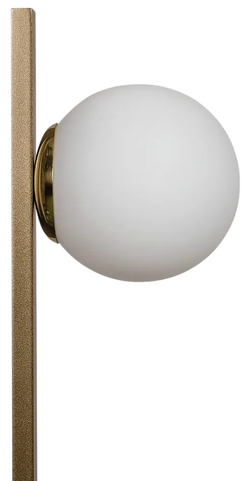 Abajur Dama Ø15X53Cm 1Xg9 / Globo Ø12Cm | Usina 16809/1 (BT / CB-PV - Branco Texturizado / Cobre Brilho Polido Verniz, CLEAR)