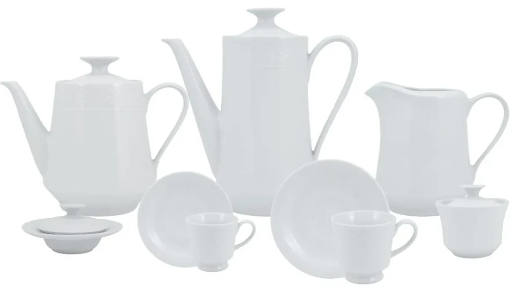 Aparelho de Chá e Café Porcelana Schmidt 53 peças - Dec. Eterna E351 -  SCHMIDT