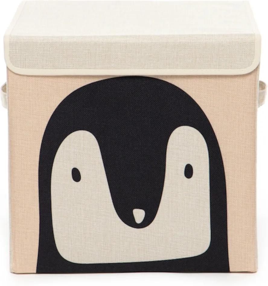 Caixa Organizadora Infantil Com Tampa - Pinguim
