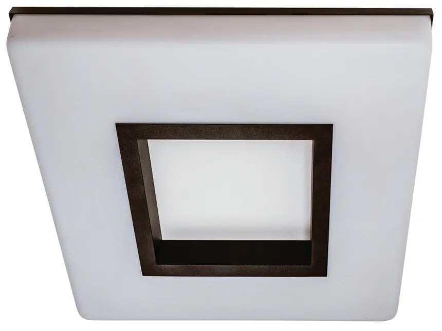 Plafon Vivaz 46X46Cm Led 36,8W Bivolt | Usina 19020/46 (OC-M Ocre Metálico, 3000k)