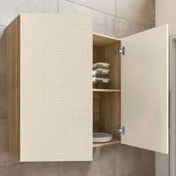 Armário de Cozinha Aéreo 2 Portas 80cm Minsk Freijó/Soft Z06 - Mpozena