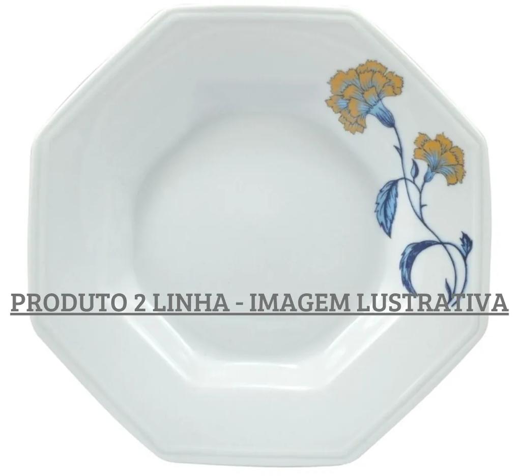 Prato Fundo 24 Cm Porcelana Real By Schmidt - Dec. Âmbar 2º Linha