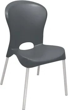 Cadeira Jolie pernas anodizadas preta Tramontina