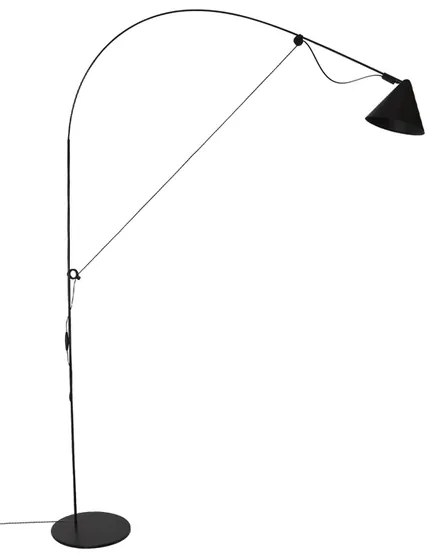 Luminaria De Piso Led Dimerizavel Aco Preto 6w 3000k Simple