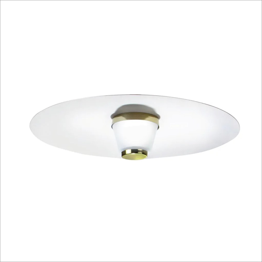 Arandela Eclisse Ø33X10Cm Metal Alumínio E Vidro 01Xled 9W 2700K - Old... (ROSE FOSCO / COBRE BRILHO)