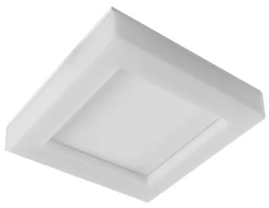 Plafon Led Sobrepor Quadrado Aluminio 15W 3000K Aura - BRANCO