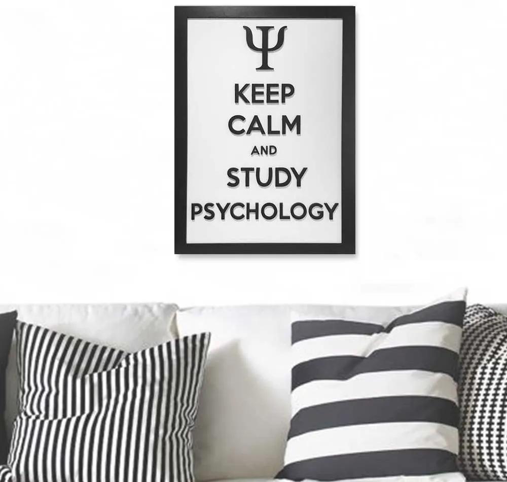 Quadro Decorativo ''Study Psychology'' 40x30 com Base - D'Rossi