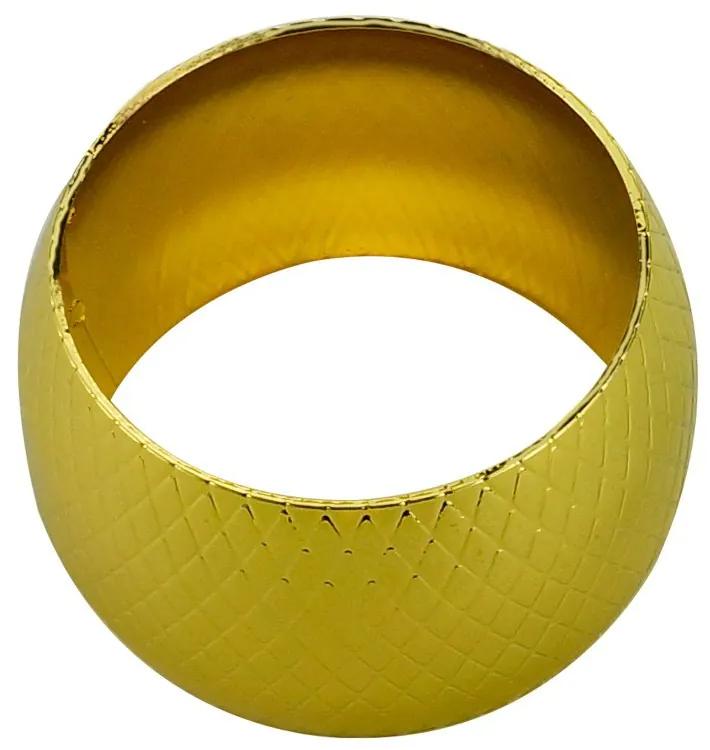 Jogo 4 Anéis Para Guardanapos Metal Dourado 5x3cm 60733 Royal