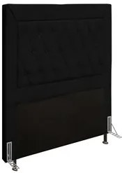 Cabeceira Cama Box Solteiro 90cm D10 Turmalina Corano Preto - Mpozenat