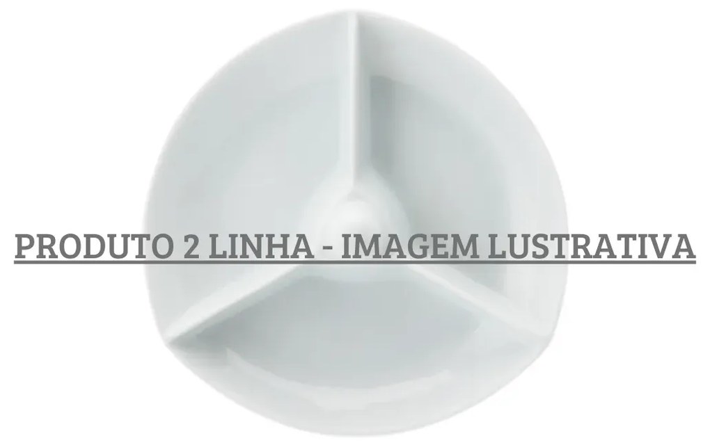 Prato 3 Divisões Porcelana Schmidt 2° Linha