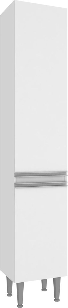 Paneleiro Simples Branco Aretha 2 Portas 3 prateleiras -MegaSul