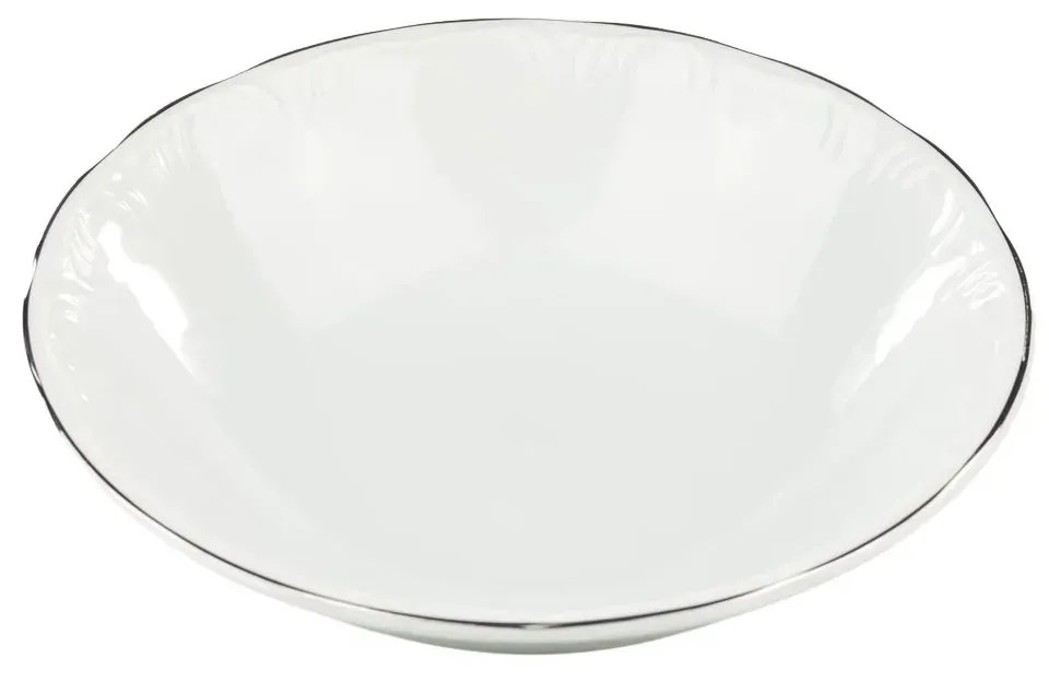 Saladeira 24 Cm Porcelana Schmidt - Dec. Filetado Prata Pomerode 0012