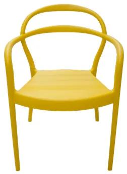 Cadeira Sissi com braços amarela Tramontina