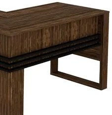 Mesa Para Escritório em L ME4145 Nogal/Preto - Tecno Mobili