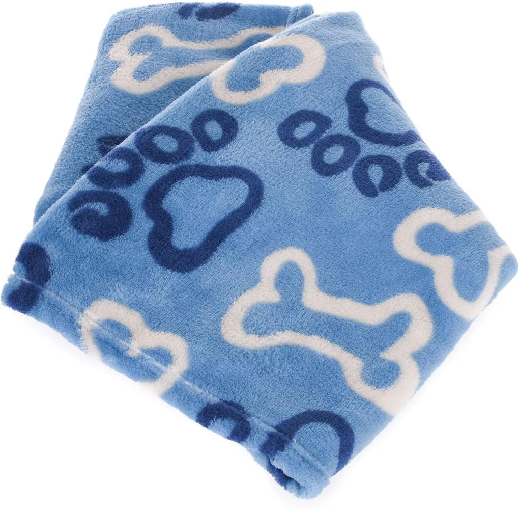 Manta Cobertor em Microfibra Para Cachorro Azul - Meu Pet