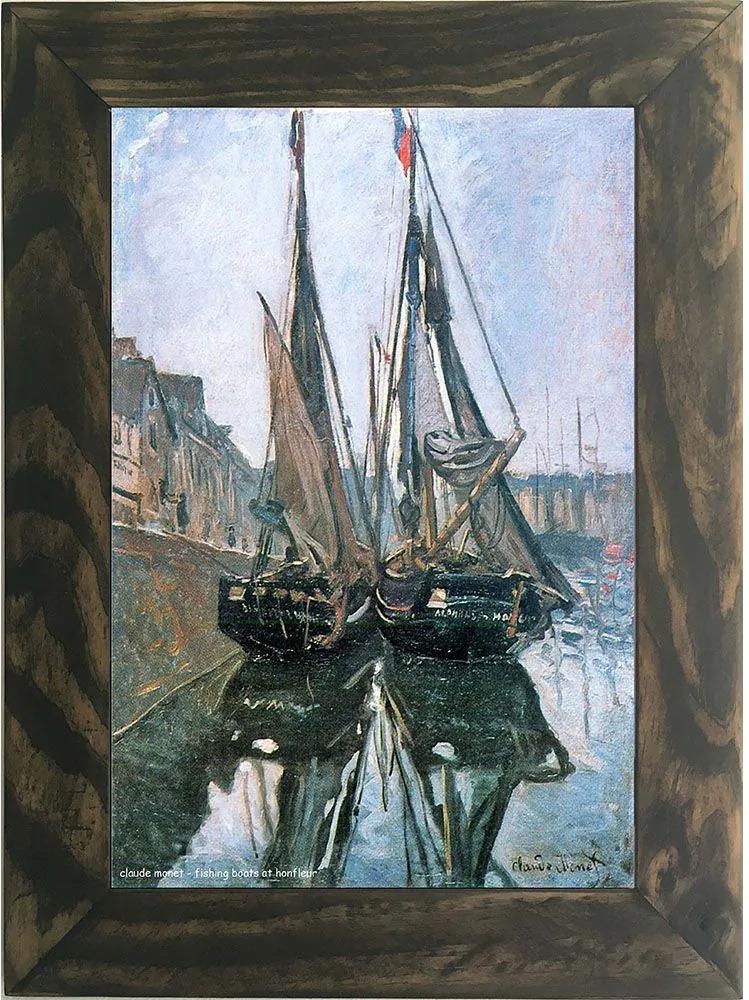 Quadro Decorativo A4 Fishing Boats at Honfleur - Claude Monet Cosi Dimora