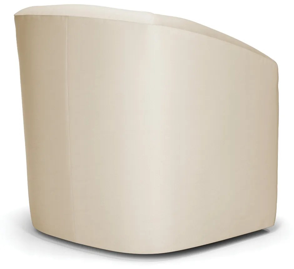 Poltrona Decorativa Base Giratória Stella Max Sintético D03 - D'Rossi - Bege