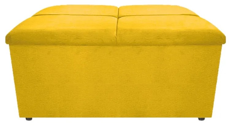 Calçadeira Munique 90 cm Solteiro Corano Amarelo - ADJ Decor