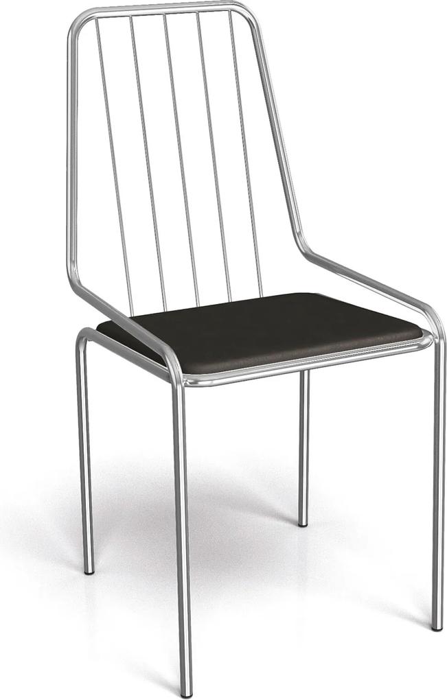 Cadeira Benim Cromada De Metal Preto Kappesberg