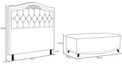 Cabeceira Cama Box Casal King 195cm Calçadeira Baú Imperial J02 Sintét