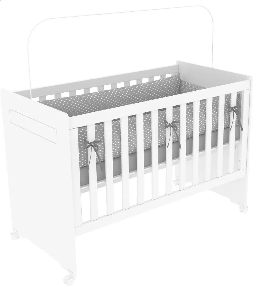 Berço Mini Cama Regulável Bebê Dora Branco - Kind Móveis