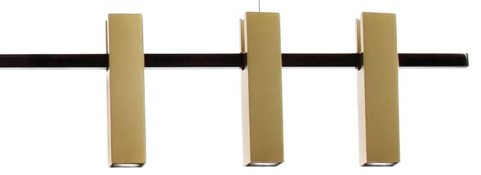 Pendente Square Retangular 120X04X38Cm Tubo Quadrado Fixo Assimetricos... (CHAMPANHE)