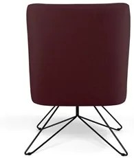 Kit 2 Poltronas Decorativas Base Orby Pérsia Suede C-278 Marsala - Dom