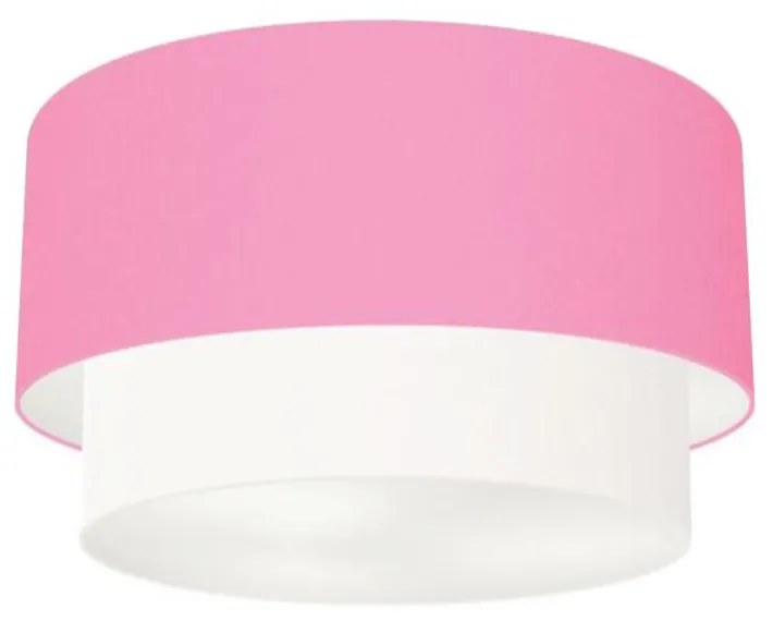 Plafon Para Sala Cilíndrico SL-3045 Cúpula Cor Rosa Bebê Branco