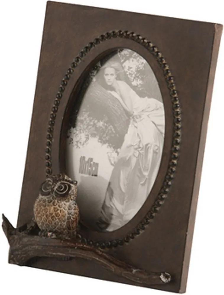 Porta-Retrato de Resina Decorativo Owl