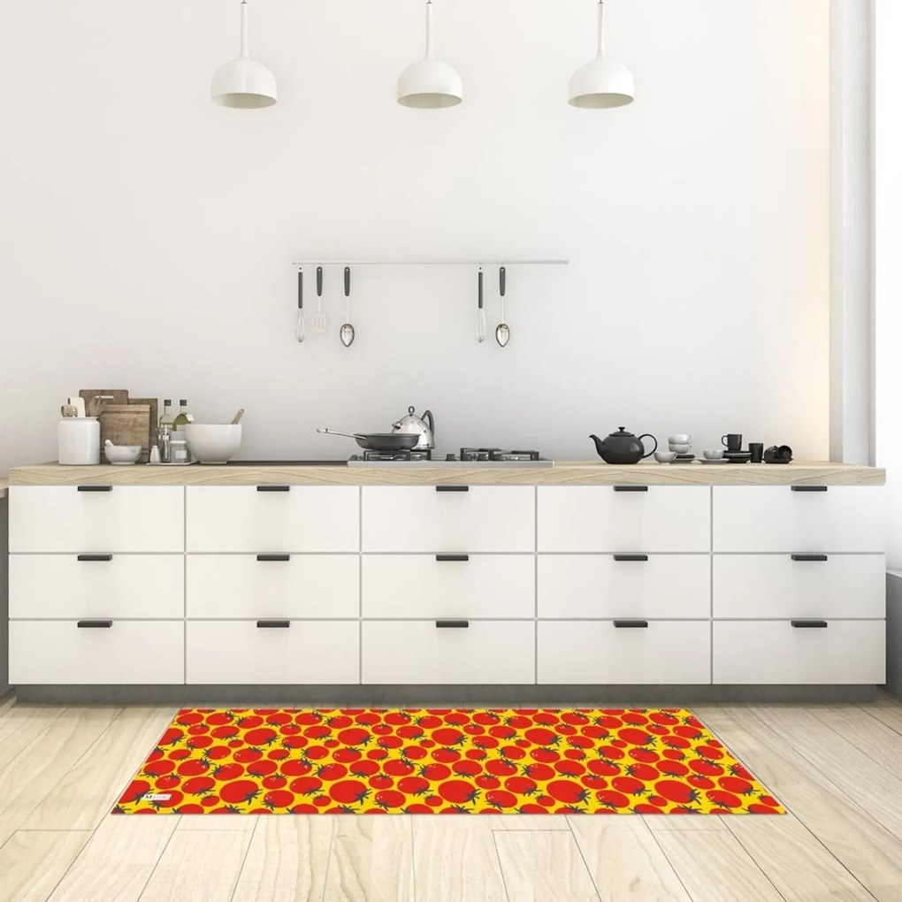 Tapete de Cozinha Mdecore Tomate Amarelo 40x120cm
