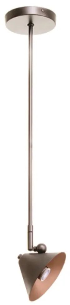 Plafon Stratus Haste Vertical 14X14X70Cm Cone Articulado Metal Alumini... (BRANCO / DOURADO BRILHO)